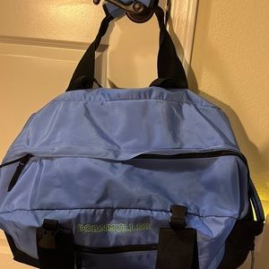 Large blue LLBean duffel bag